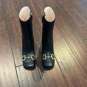 Gucci horsebit black boots